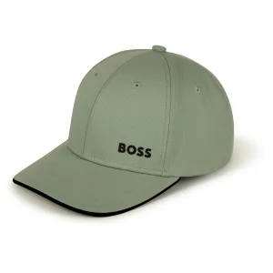 Bold Logo Print Cotton Twill Bold Cap Open Green