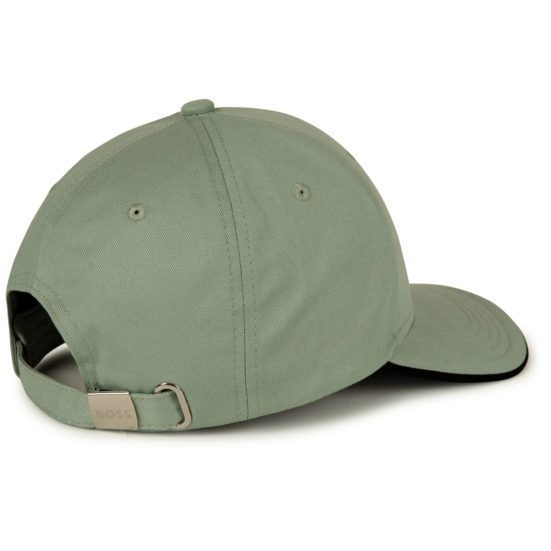 Bold Logo Print Cotton Twill Bold Cap Open Green