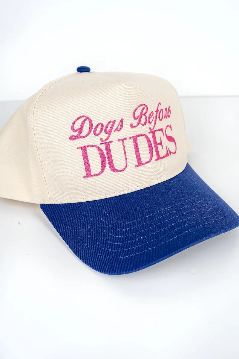 Dogs Before Dudes Embroidered Five Panel Twill Cap