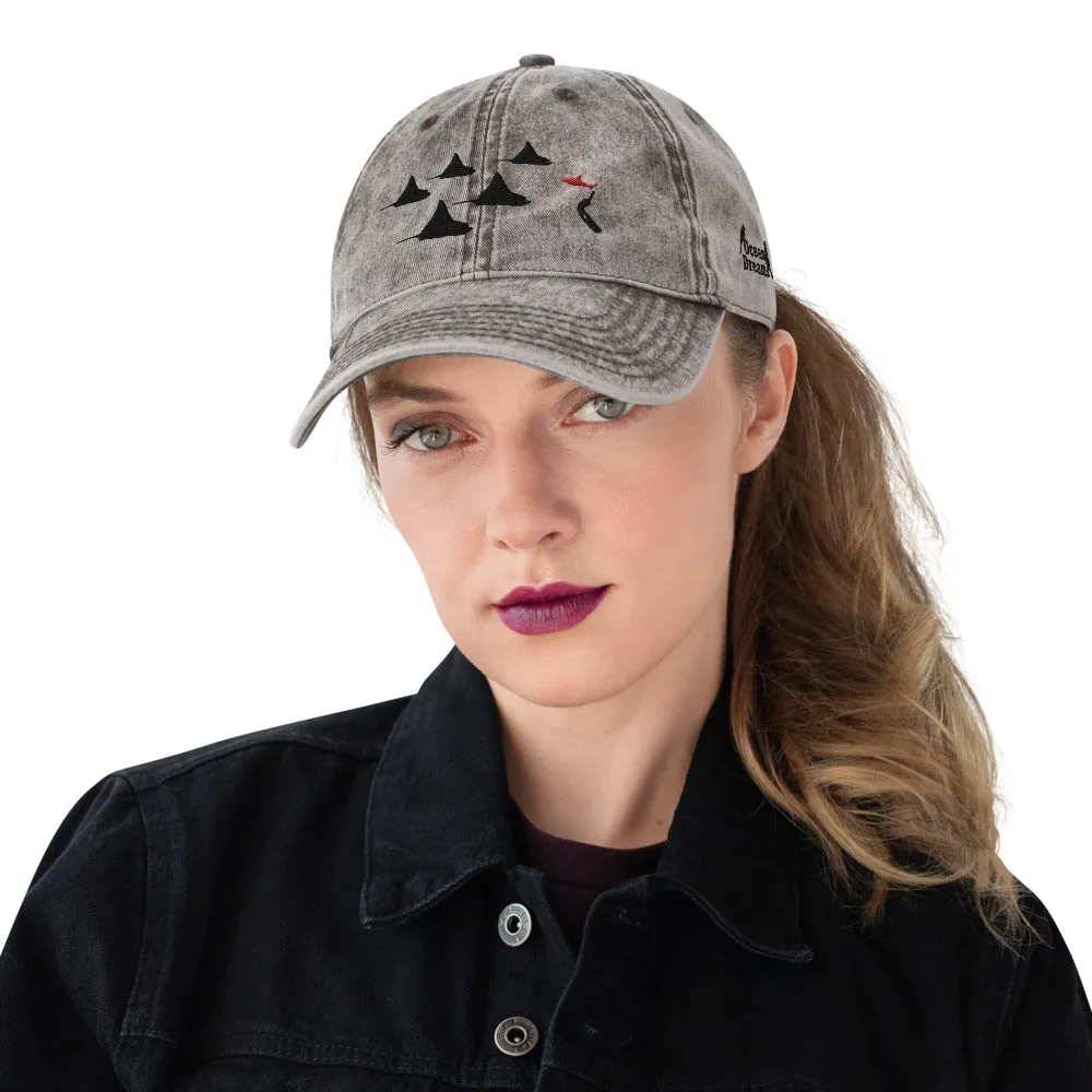 Eagle Ray City design Vintage Cotton Twill Cap