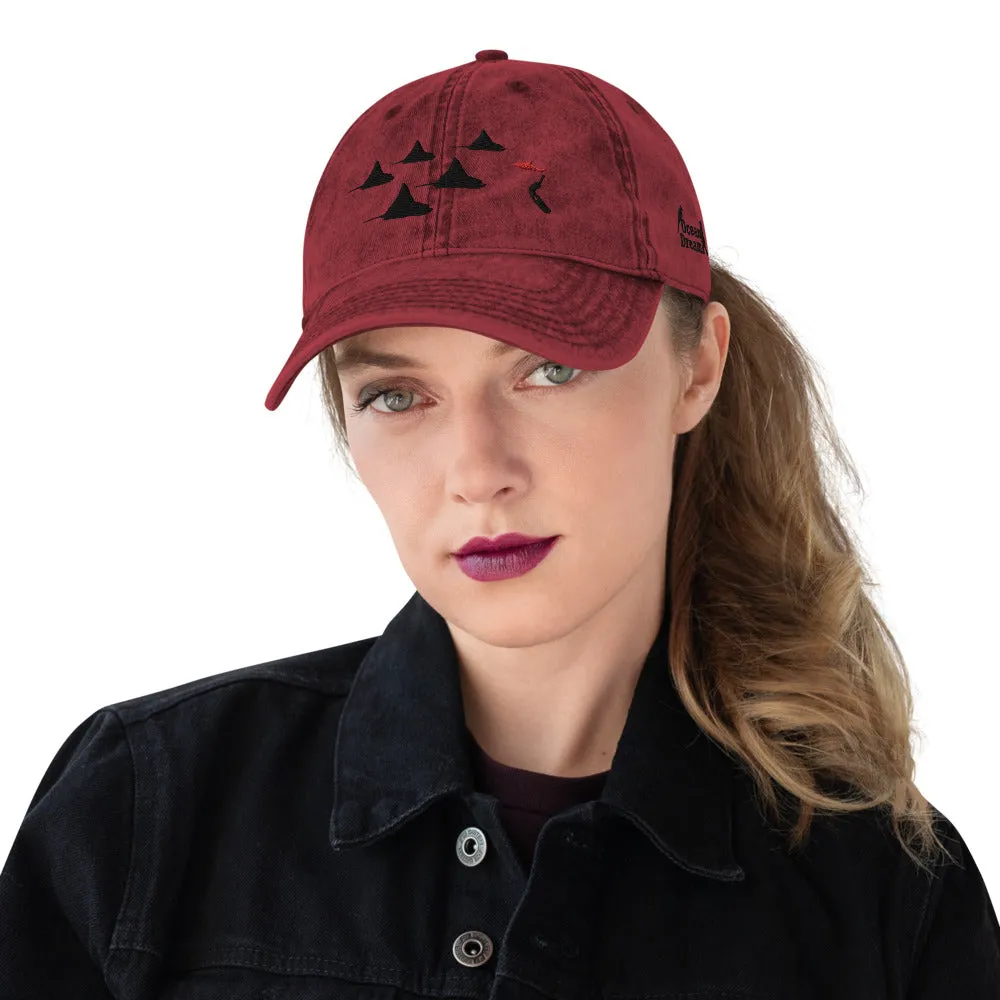 Eagle Ray City design Vintage Cotton Twill Cap