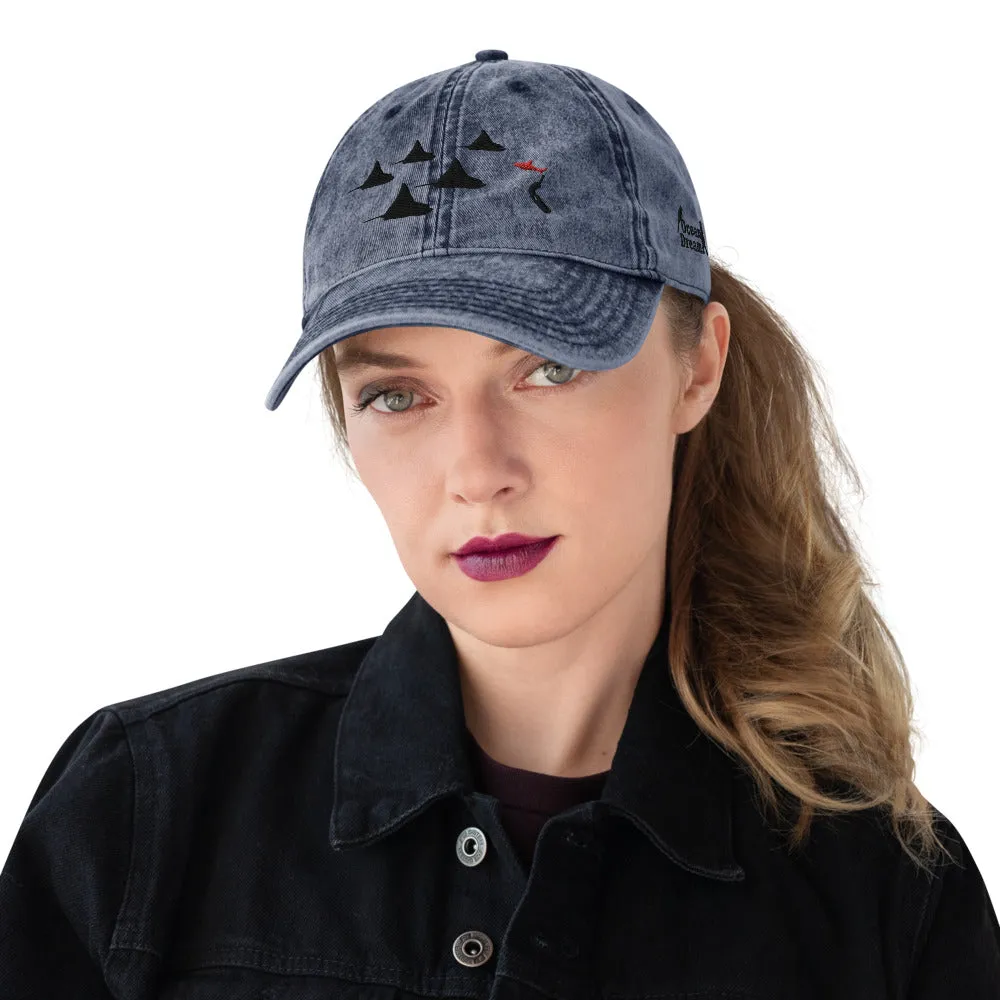 Eagle Ray City design Vintage Cotton Twill Cap