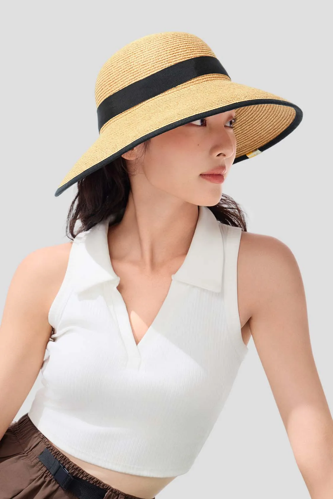 Horizon - Women's Wide Brim Sun Straw Hat UPF50  AL717