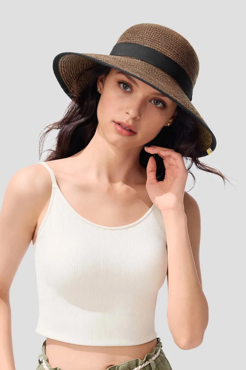 Horizon - Women's Wide Brim Sun Straw Hat UPF50  AL717