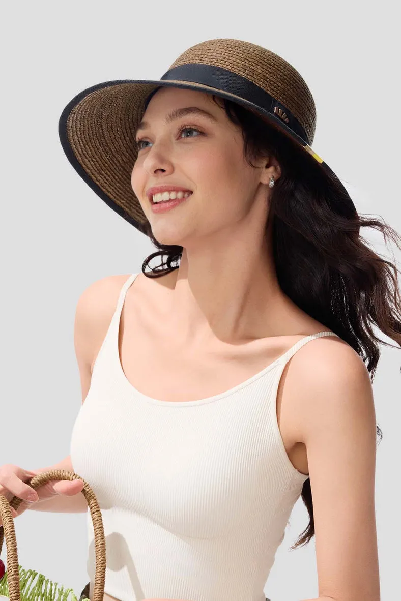 Horizon - Women's Wide Brim Sun Straw Hat UPF50  AL717