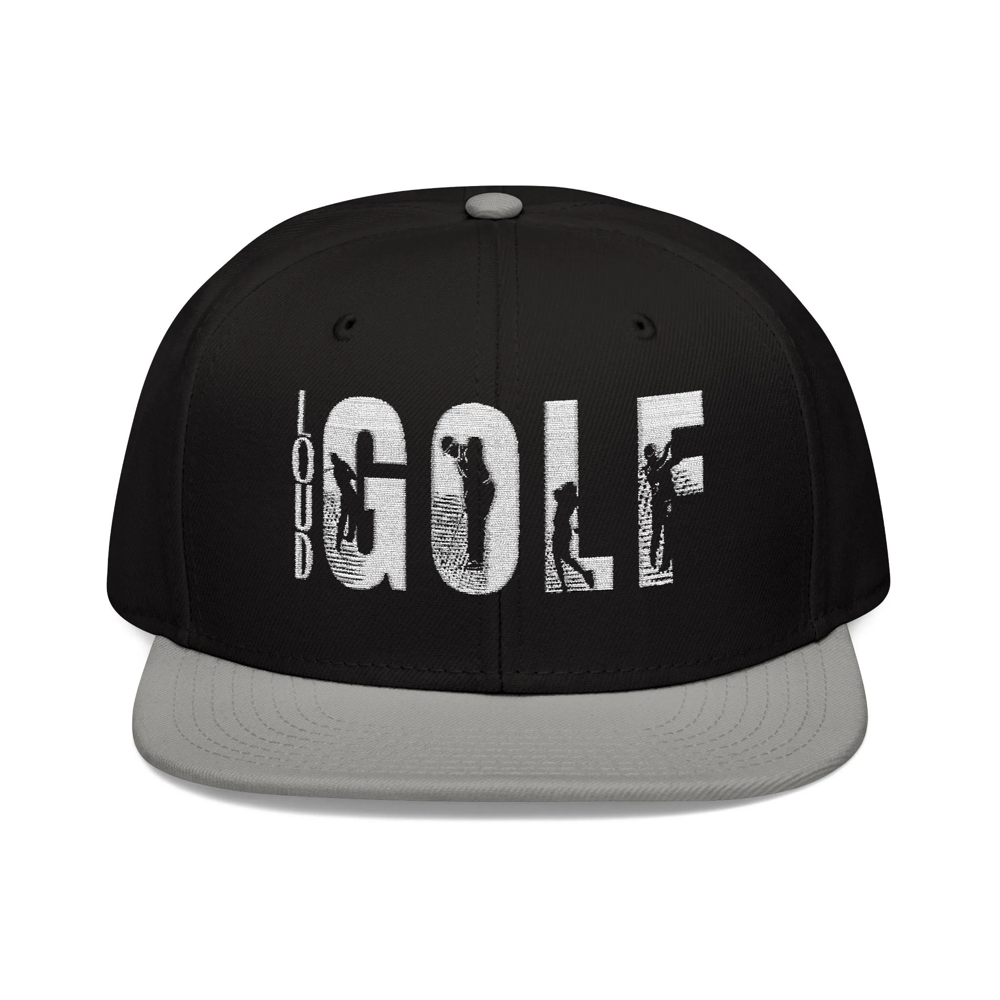 LOUD GOLF Embroidered Snapback Hat - Trendy Headwear for Golf Enthusiasts -Hats