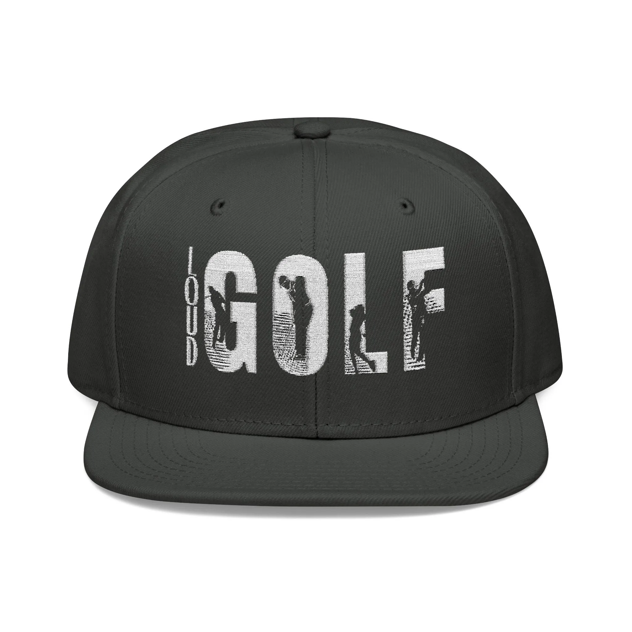 LOUD GOLF Embroidered Snapback Hat - Trendy Headwear for Golf Enthusiasts -Hats