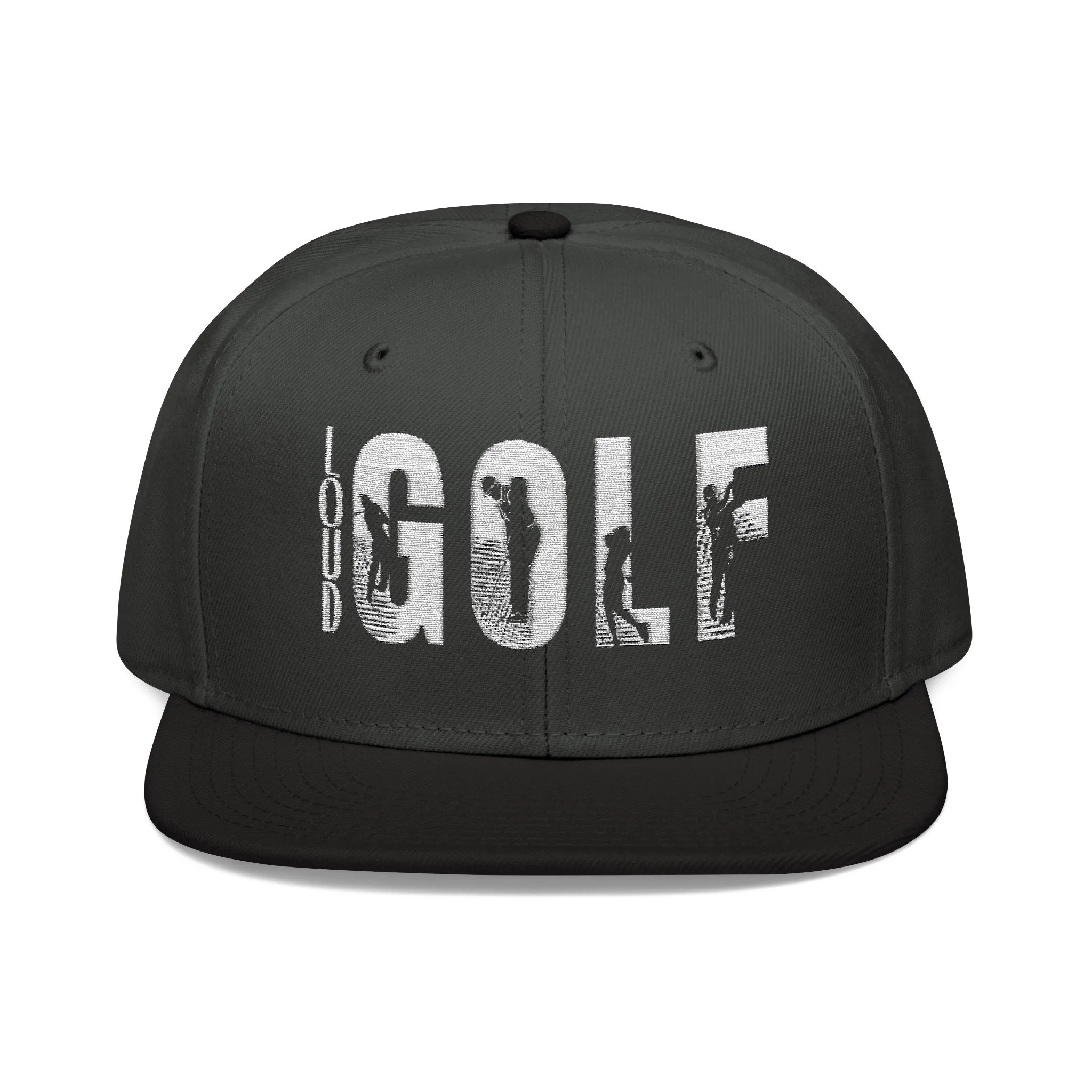 LOUD GOLF Embroidered Snapback Hat - Trendy Headwear for Golf Enthusiasts -Hats