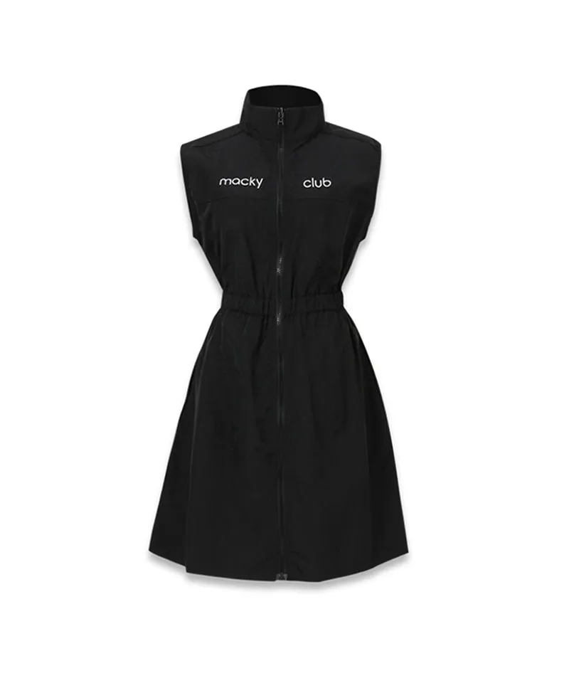 MACKY Golf: Front Zip-up Dress - Black