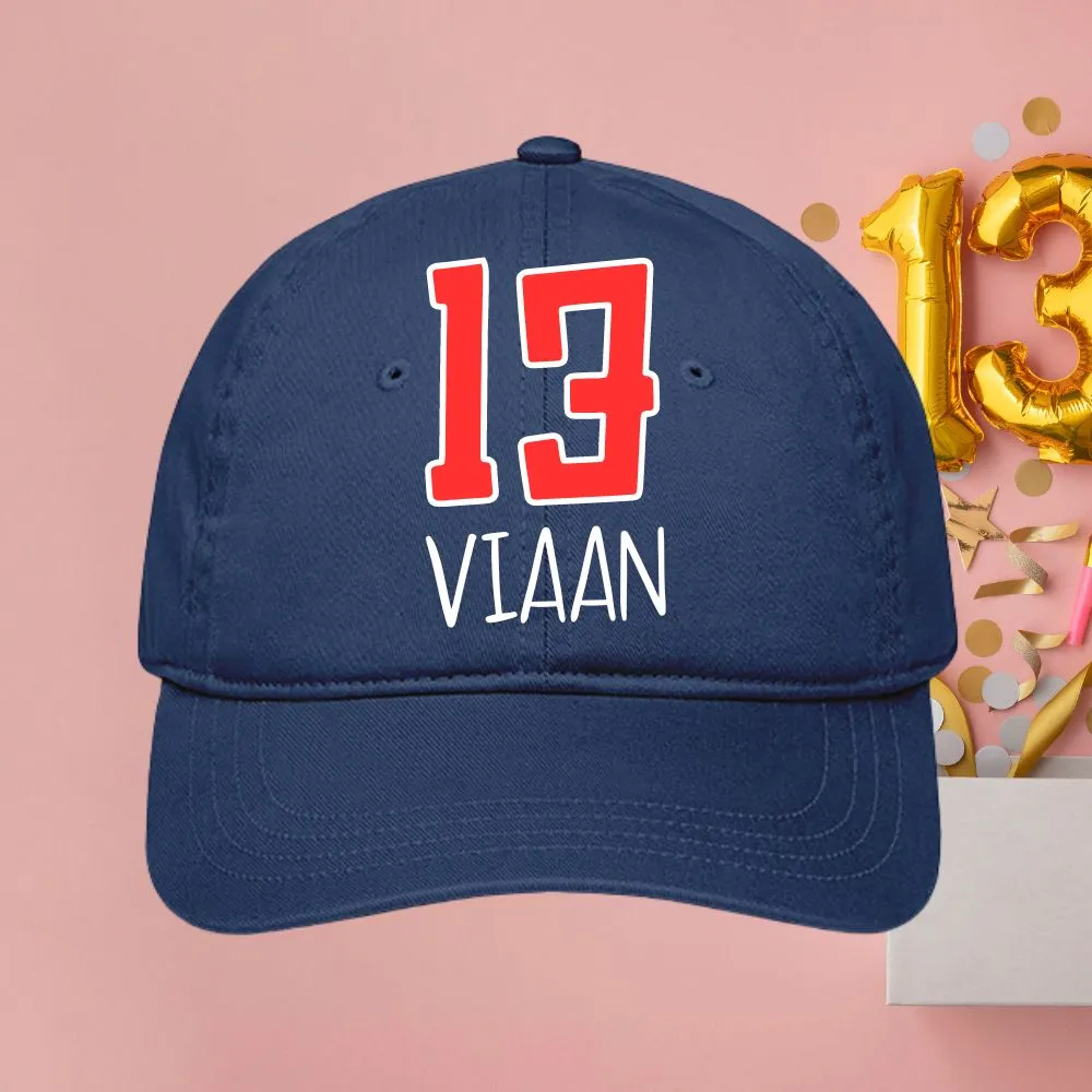 Personalized Cap for 13th Birthday Celebration