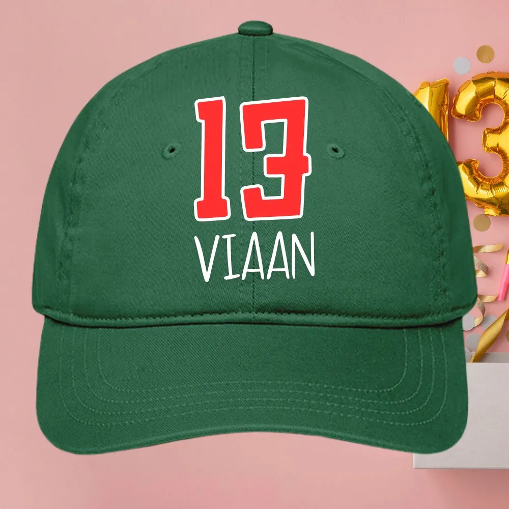Personalized Cap for 13th Birthday Celebration