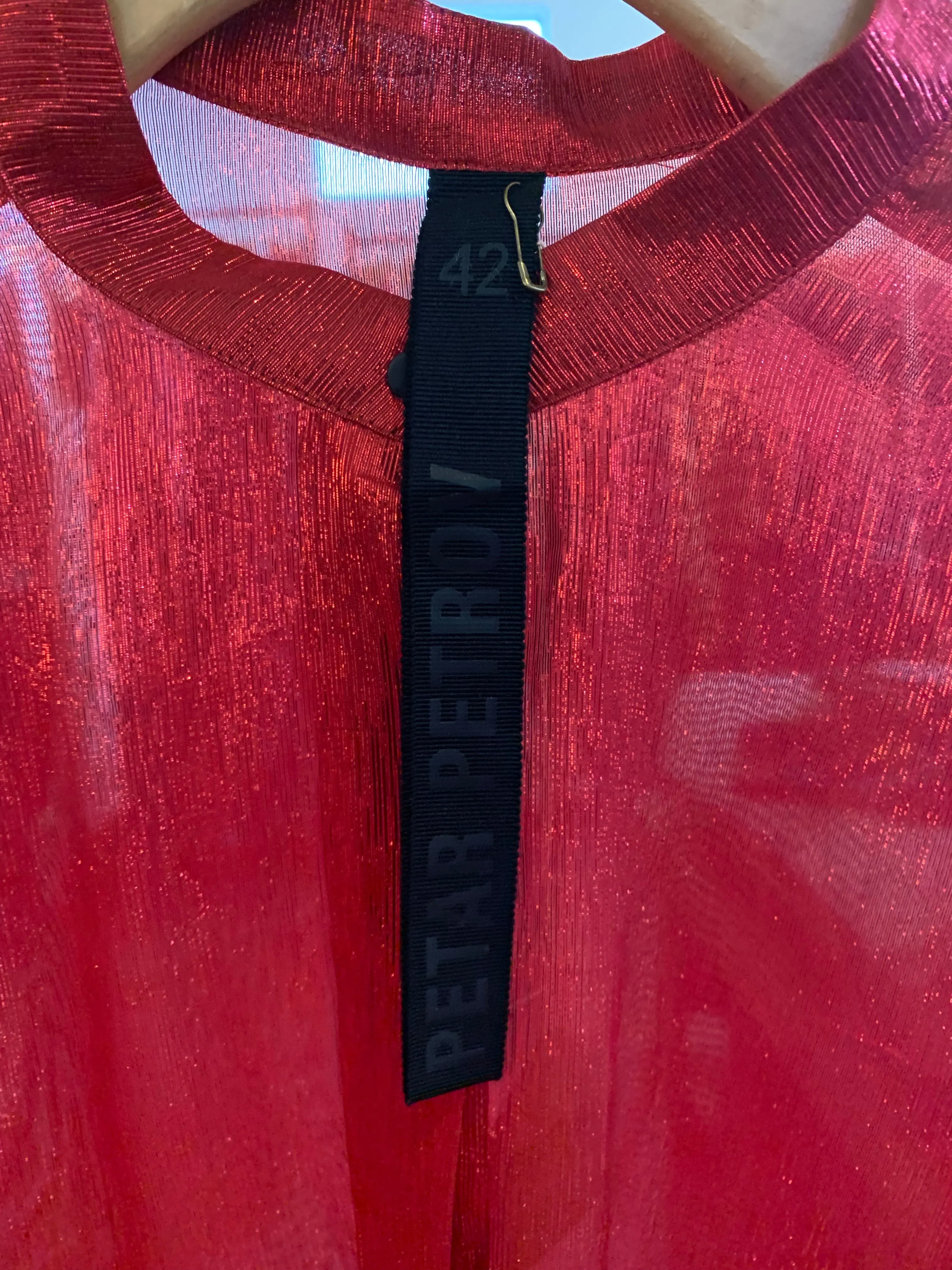 Petar Petrov Red Metallic Blouse