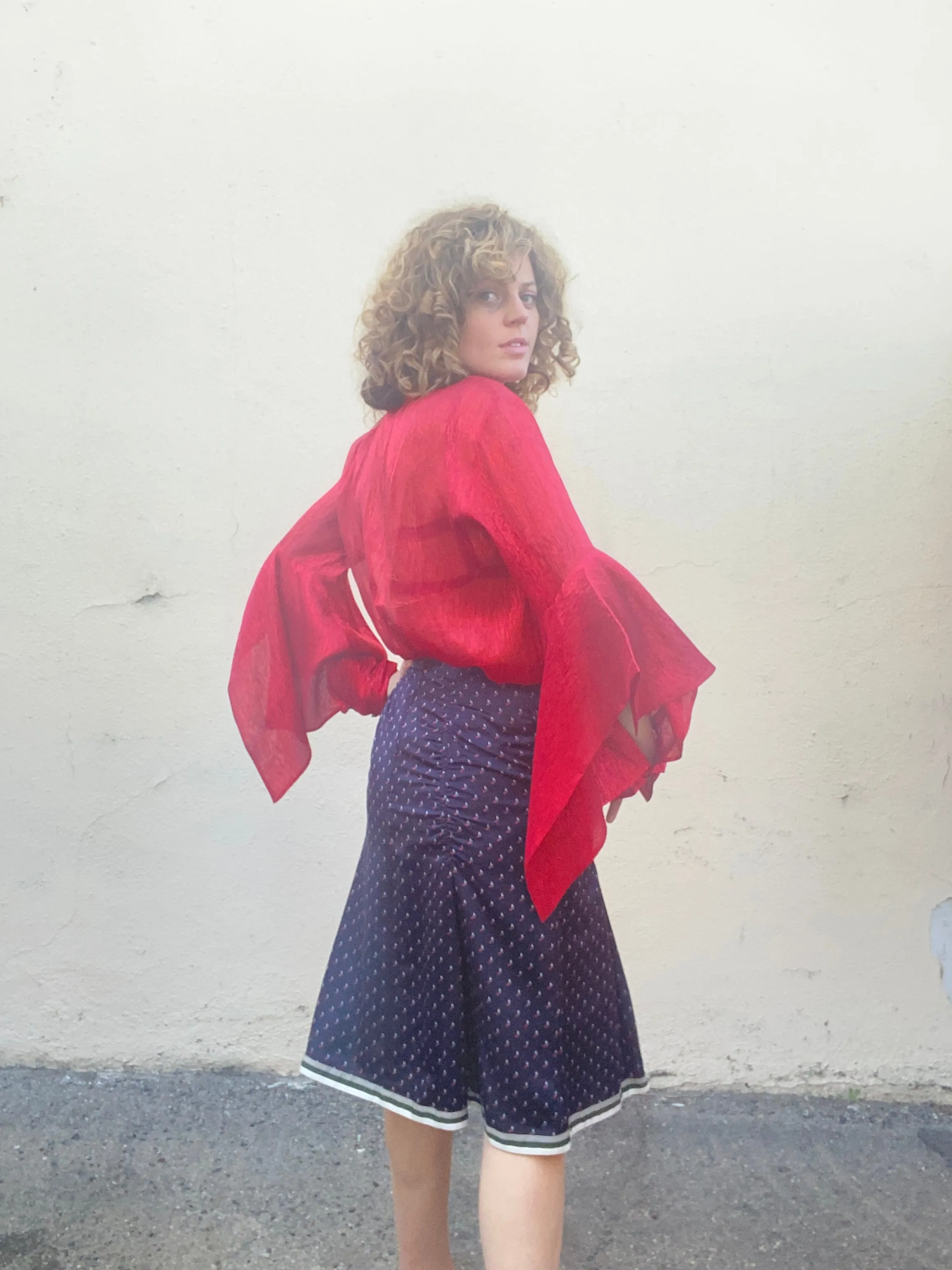 Petar Petrov Red Metallic Blouse