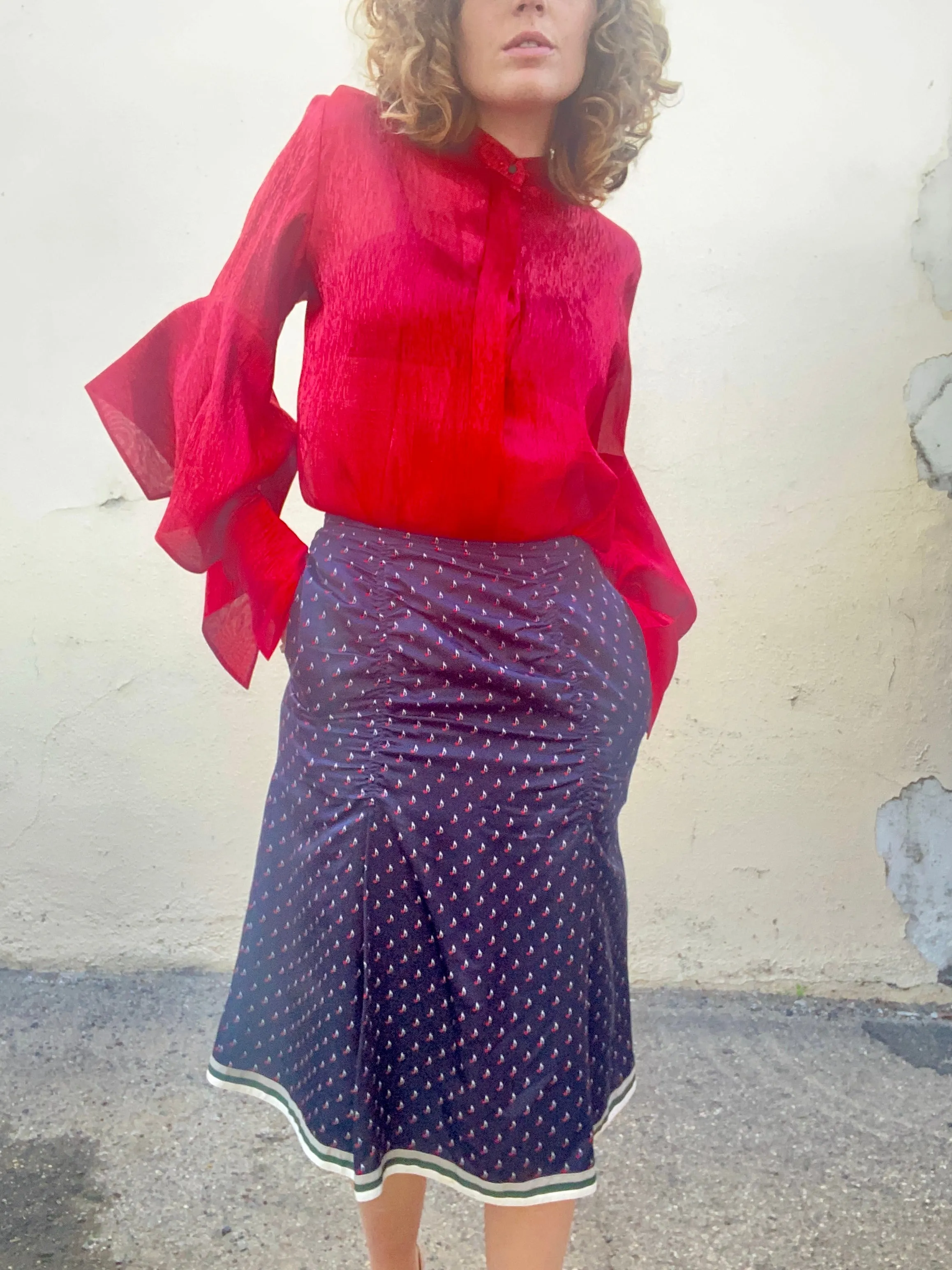 Petar Petrov Red Metallic Blouse