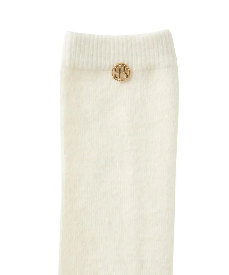 POSHERD Cashmere Knit Socks - Ivory